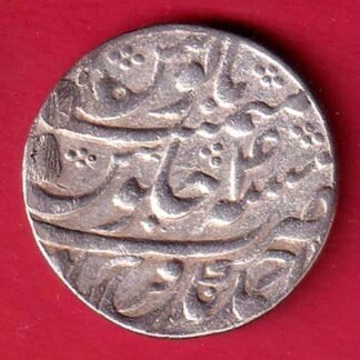 MUGHALS IK AHMAD KHAN ALAMGIR II EX MOUNT AH 1171/ RY 4   AHAMEDNAGAR FARRUKHABAD MINT ONE RUPEE SILVER COIN – FC9486