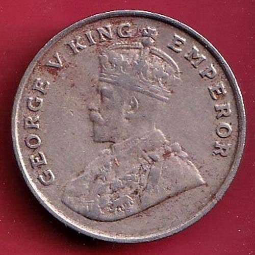 BRITISH INDIA 1919 GEORGE VI 8 ANNAS RARE COIN-FEH302 - Image 2