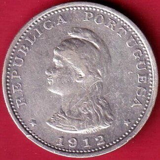 “UNC’ Portuguese India Uma rupee 1912 BEAUTIFUL SILVER COIN – FC9706