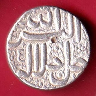 mughals akbar ahmedabad mint one rupee silver coin - FC9501