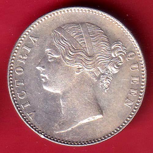 EAST INDIA COMPANY 1840 DIVIDED LEGEND VICTORIA QUEEN BEAUTIFUL ONE RUPEE SILVER COIN- FC9502 - Image 2