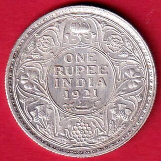 British India 1921 Bombay mint George v One Rupee silver coin- fc9600