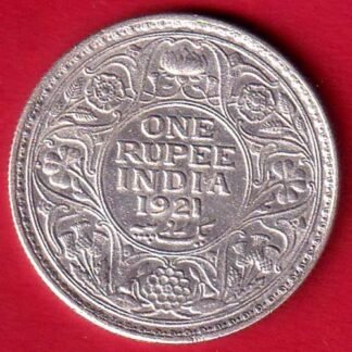 British India 1918 Bombay mint George v One Rupee silver coin- fc9601