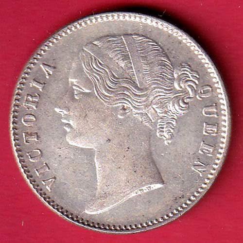 EAST INDIA COMPANY 1840 DIVIDED LEGEND VICTORIA QUEEN BEAUTIFUL ONE RUPEE SILVER COIN-fc9515