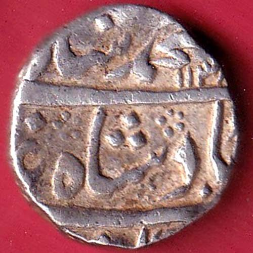 MUGHALS MO.SHAH AH 1138/ RY 8 ARKAT MINT ONE RUPEE SILVER COIN – FC9704 - Image 2