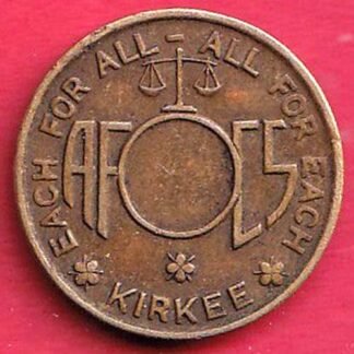 Canteen token : Kirkee Each for all - All for each Ammunition FActory Canteen – FC9572