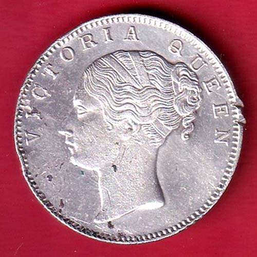 EAST INDIA COMPANY 1840 CONTINIOUS LEGEND VICTORIA QUEEN BEAUTIFUL ONE RUPEE SILVER COIN–fc9472