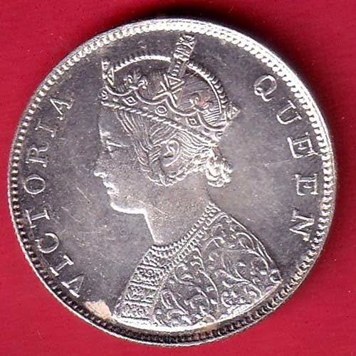 BRITISH INDIA 1862 VICTORIA QUEEN ONE RUPEE SILVER COIN- FC9609 - Image 2