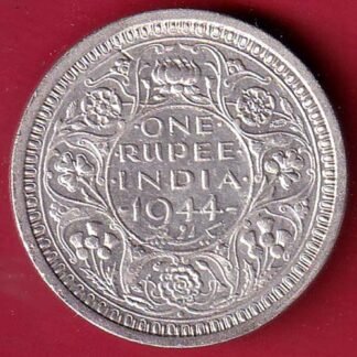 British India 1944 Bombay Mint George Vi One Rupee SILVER COIN– FC9714