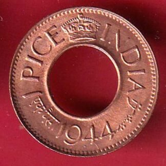 British India 1944 One Pice copper coin– FF110