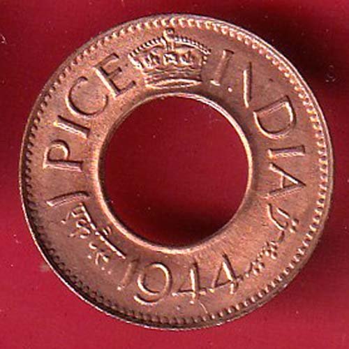 British India 1944 One Pice copper coin– FF110