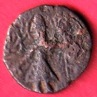 Kushan Empire Tetradrachm Kanishka I copper coin- FF136