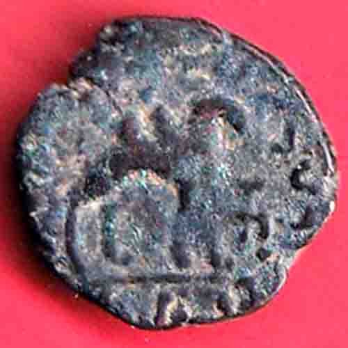 ANCIENT INDIA KUSHAN KING DYNASTY BEAUTIFUL SCARE COPPER COIN- FF159 - Image 2