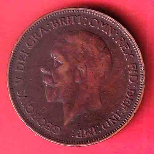 United Kingdom 1 Penny –1928 GEORGE V- FF166 - Image 2