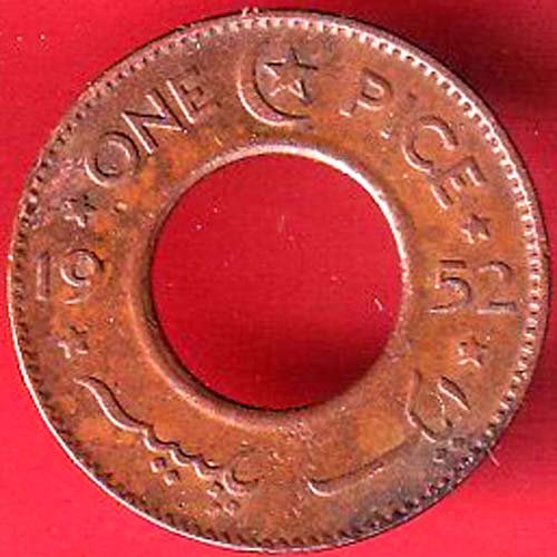 GOVERNMENT OF PAKISTAN 1952 ONE PICE COPPER COIN -FF202