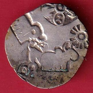 ANCIENT INDIA MAURYAN PERIOD ANIMAL STANDING MAGADH DYNASTY SILVER PUNCHMARK–FC9782