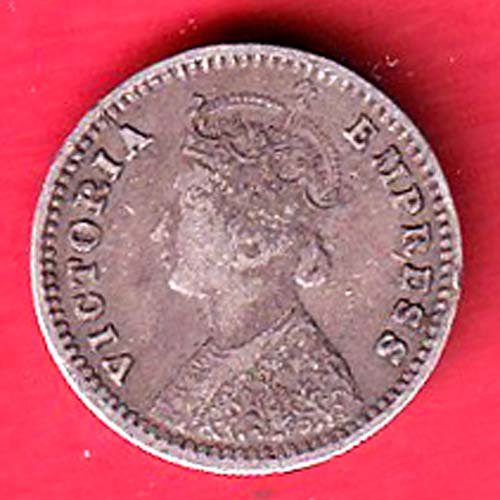 British india 1897 victoria empress two annas silver coin– FC9802 - Image 2