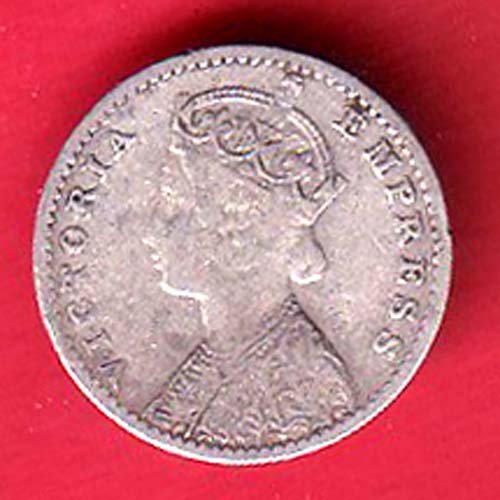 British india 1901 victoria empress two annas silver coin– FC9803 - Image 2