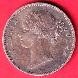 EAST INDIA COMPANY 1840 DIVIDED LEGEND VICTORIA QUEEN BEAUTIFUL ONE RUPEE SILVER COIN– FC9859
