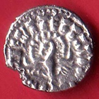 “RARE VERIETY” Ancient India Gupta Empire Silver Drachm of SkandaGupta “Peacock” type Coin– FC9863