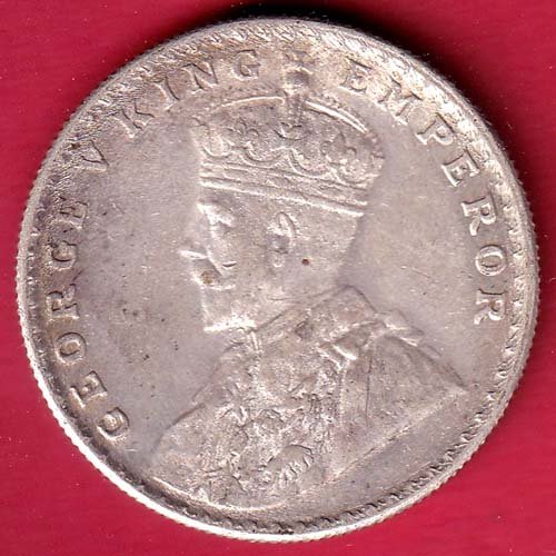 BRITISH INDIA 1916 BOMBAY MINT GEORGE V KING ONE RUPEE SILVER COIN– FC9870 - Image 2