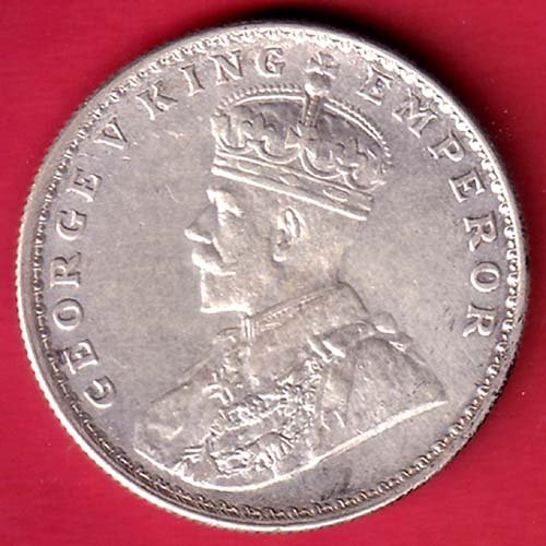 British India 1914 Bombay Mint George V King One Rupee silver Coin- fc9885 - Image 2
