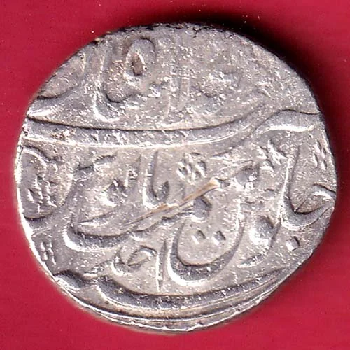 mughals shahjahan ii shahjahanabad mint one rupee silver coin - FC9903