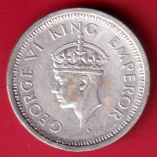 British India 1945 Bombay Mint George Vi One Rupee SILVER COIN– FC9919 - Image 2