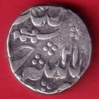 "FULL DATE" hyderabad state ah 1243/ ry 21 one rupee silver coin – FC9920