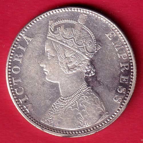 BRITISH INDIA 1901 VICTORIA EMPRESS ONE RUPEE BEAUTIFUL SILVER COIN– FC9928 - Image 2