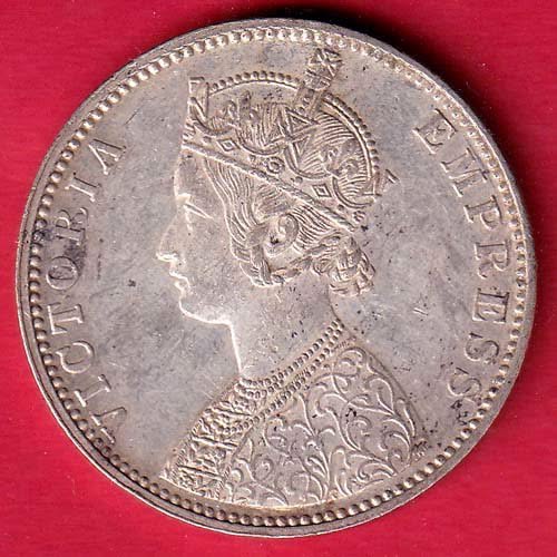 British india 1900 victoria empress one rupee silver coin – FC9929 - Image 2