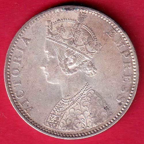 british india 1892 victoria empress one rupee silver coin – FC9930 - Image 2