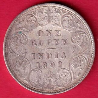 british india 1892 victoria empress one rupee silver coin – FC9930