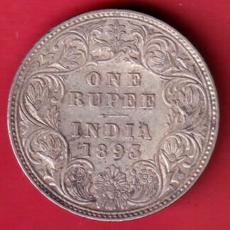 british india 1893 victoria empress one rupee silver coin – FC9935
