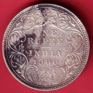 British india 1900 victoria empress one rupee silver coin – FC9936