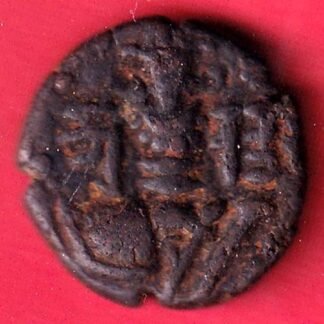 lohar of kashmir dida rani copper one drachma beautiful coin– FC9958