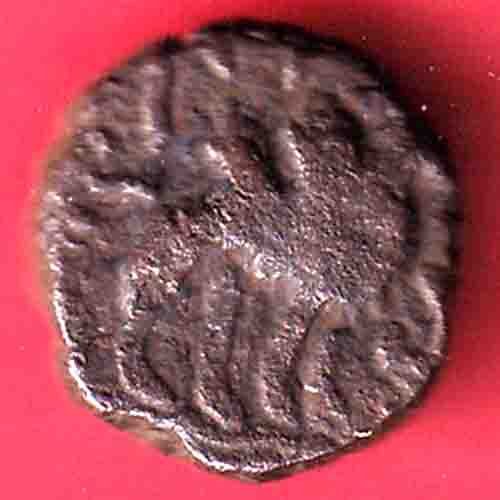 ANCIENT INDIA KUSHAN KING DYNASTY BEAUTIFUL SCARE COPPER COIN- ff249 - Image 2