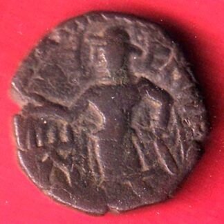 Kushan Empire Tetradrachm Kanishka I copper coin– FF266