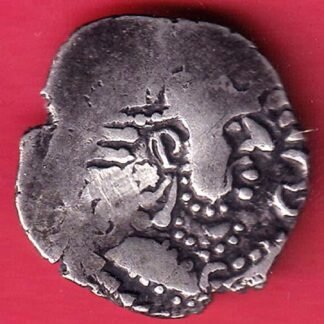 ANCIENT INDIA GADHAYA DYNASTY KING PORTRAIT SILVER COIN– FD127