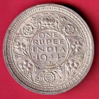 British India 1944 Bombay Mint George Vi One Rupee SILVER COIN– FD132