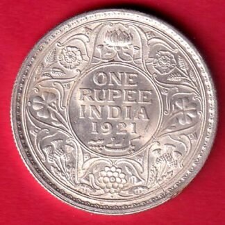 british india 1921 george v bombay mint one rupee silver coin– FD123