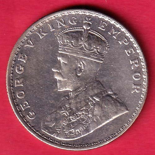 british india 1922 george v bombay mint one rupee silver coin– FD124 - Image 2