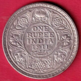 British India 1911 Bombay mint George v one Rupee silver coin– FD136
