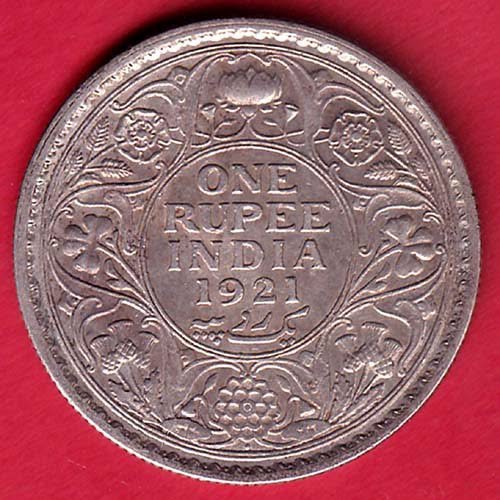 british india 1921 george v bombay mint one rupee silver coin – FD137