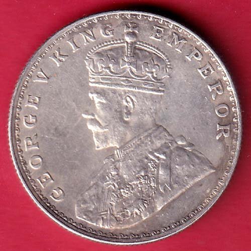 british india 1922 george v bombay mint one rupee silver coin– FD139 - Image 2