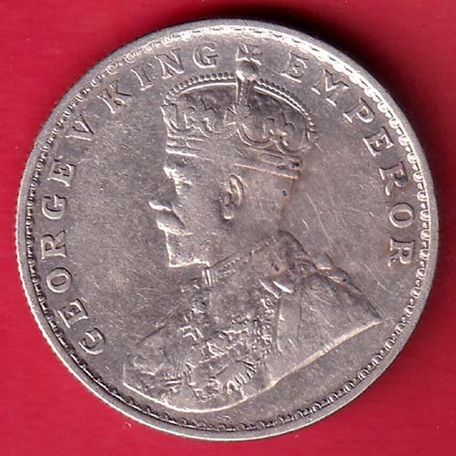 british india 1922 george v bombay mint one rupee silver coin– FD143 - Image 2