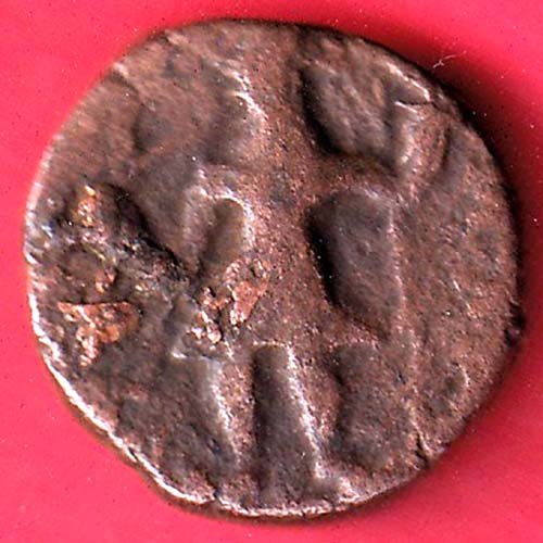 Kushan Empire Tetradrachm Kanishka I copper coin– FD146