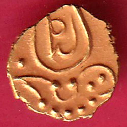 Marathas of Thanjavur venkoji rare gold fanam - FD149 - Image 2