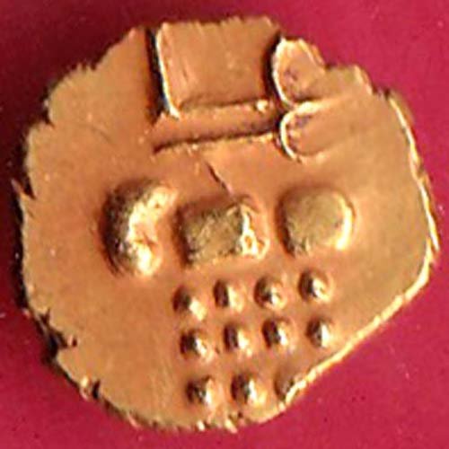 Marathas of Thanjavur venkoji rare gold fanam - FD149