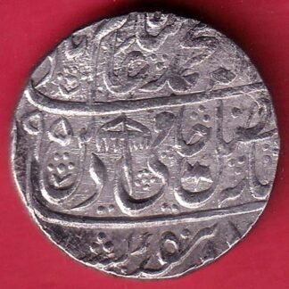 maratha empire ry 23 shahalam ii (mahadji shinde) shahjahanabad mint one rupee beautiful silver coin - FD152